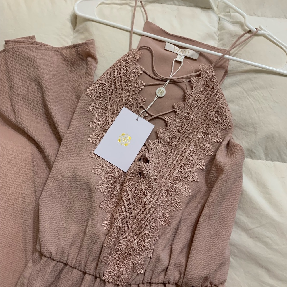 NEW WAYF Blush Maxi Dress